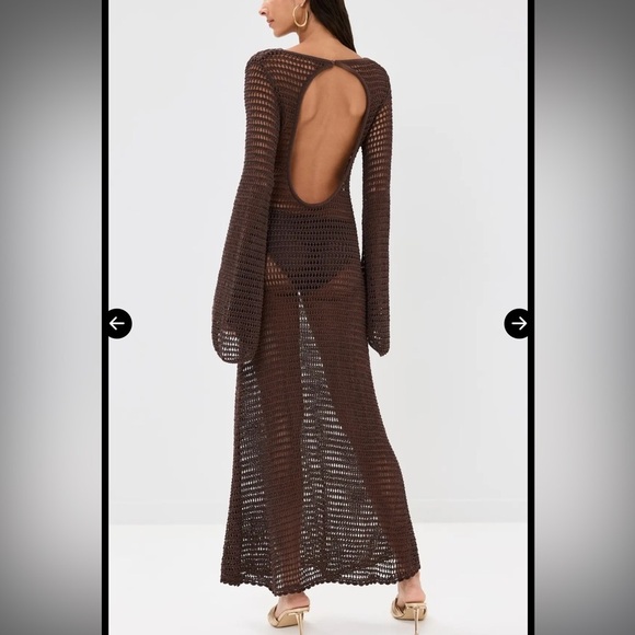 🤎NWT STAUD Lorena Brown Dress - Picture 2 of 15